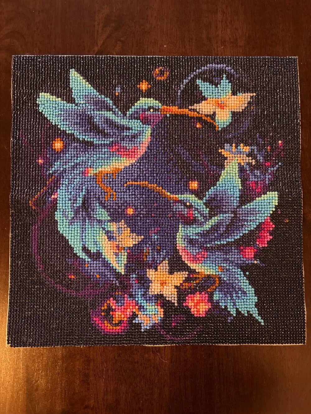 Blue Hummingbirds Diamond Art Painting - Unframed - 12